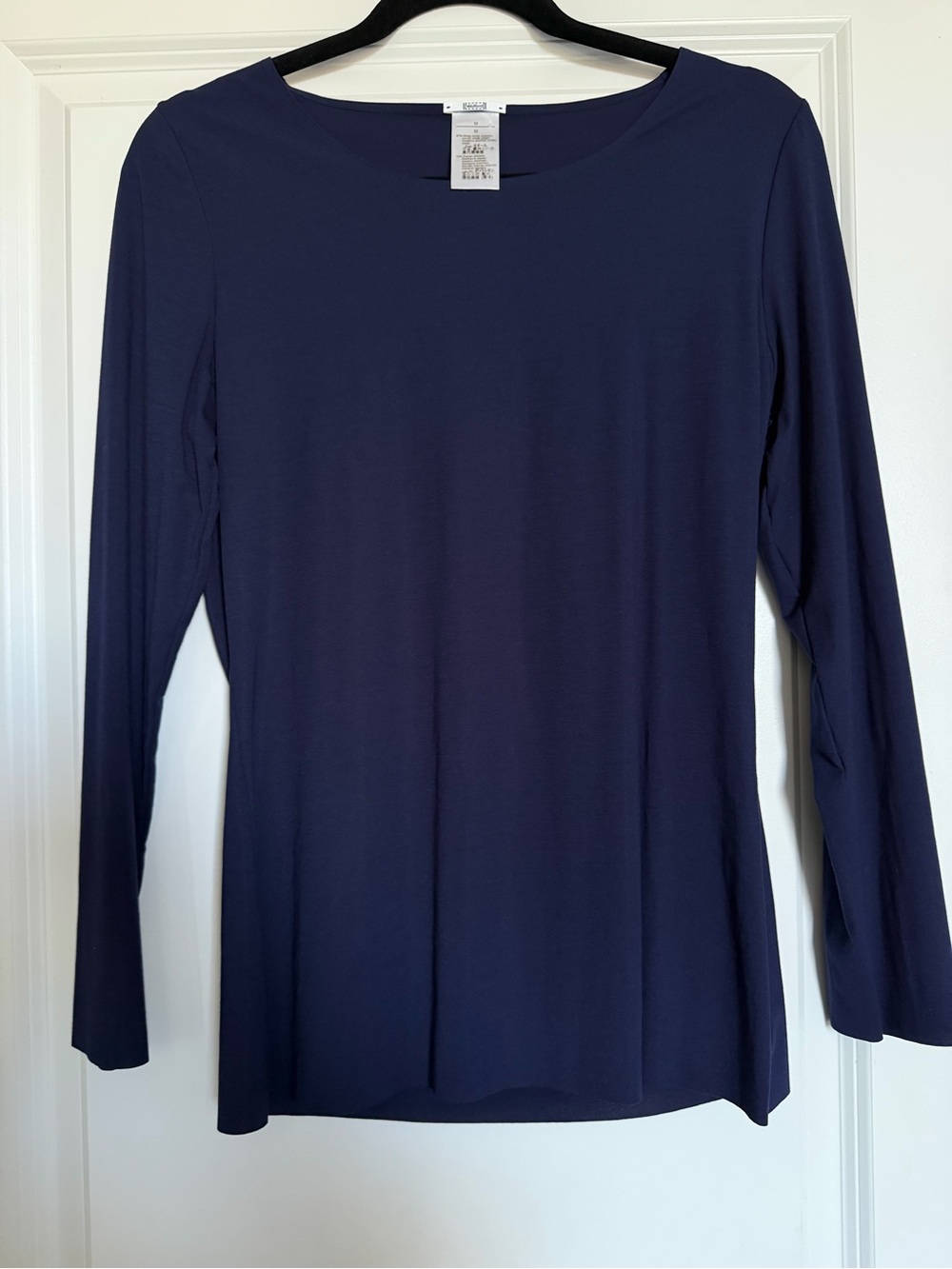 Wolford Navy Long Sleeve Top | 87% Modal | Size M | Like